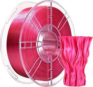 iBOSS PLA Pro (PLA+) 3D Printer Filament 1.75mm,Silk Shiny Filament 3D Printing Filament,1kg Spool (2.2lbs),Dimensional Accuracy +/- 0.02mm,PLA Plus 3D Filament,Fit Most FDM Printer(Silk Rose Red)