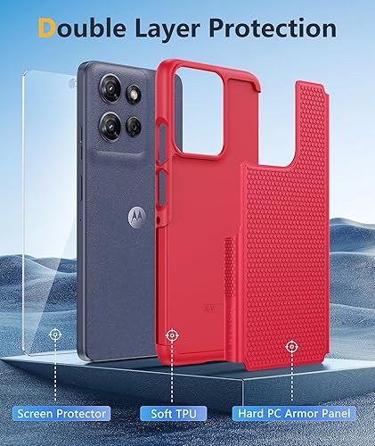 Vista 59 de FNTCASE Funda para Samsung Galaxy A23 5G: (Samsung Galaxy A23 4G LTE) Funda protectora de doble capa resistente para teléfono celular a prueba