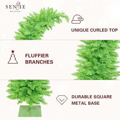 Miniatura 54 de Pequeño árbol de Navidad artificial de 4 pies para decoración de la casa de Halloween, color plateado Plata