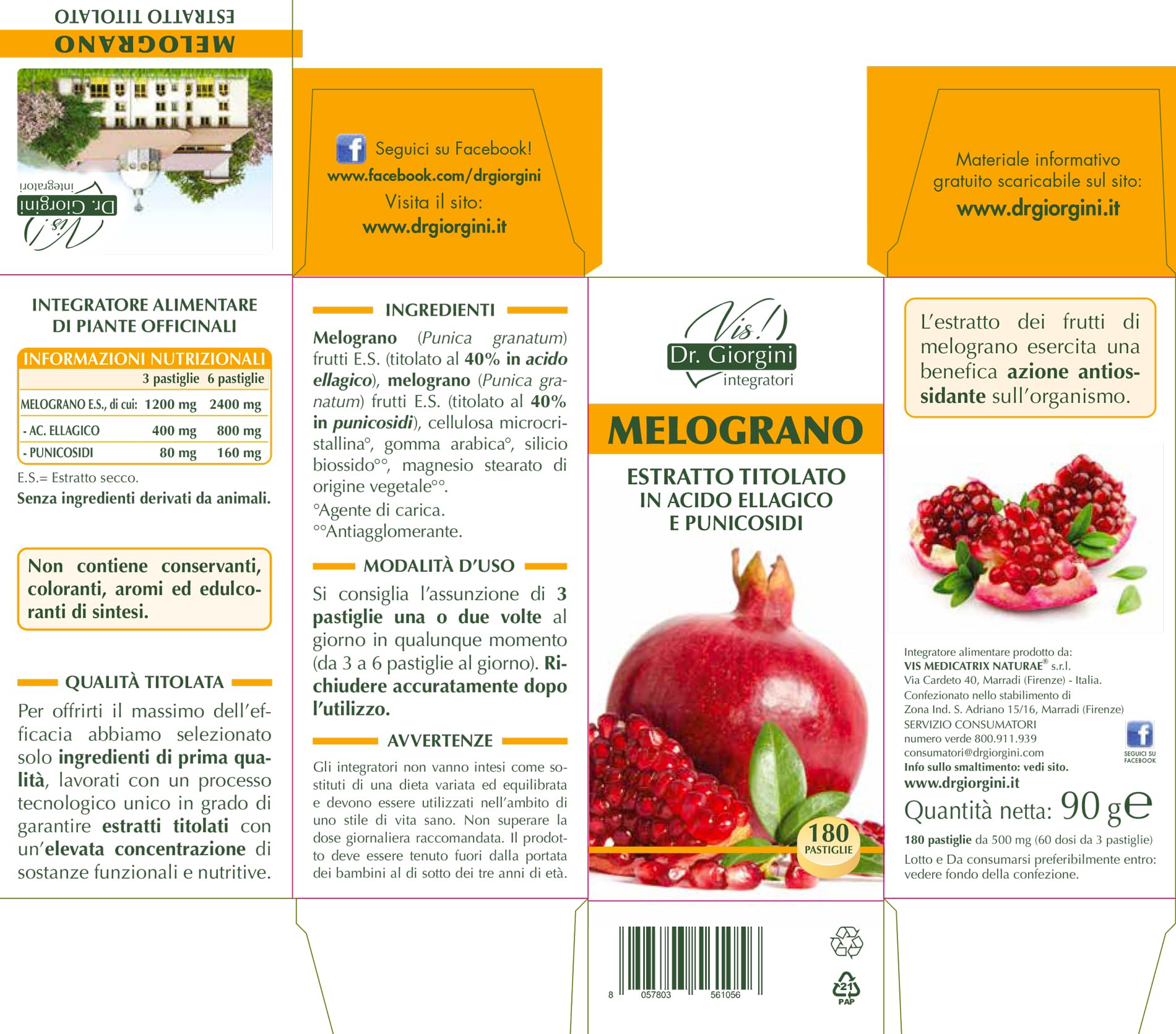 MELOGRANO ESTRATTO TITOLATO pastiglie - 90 g
