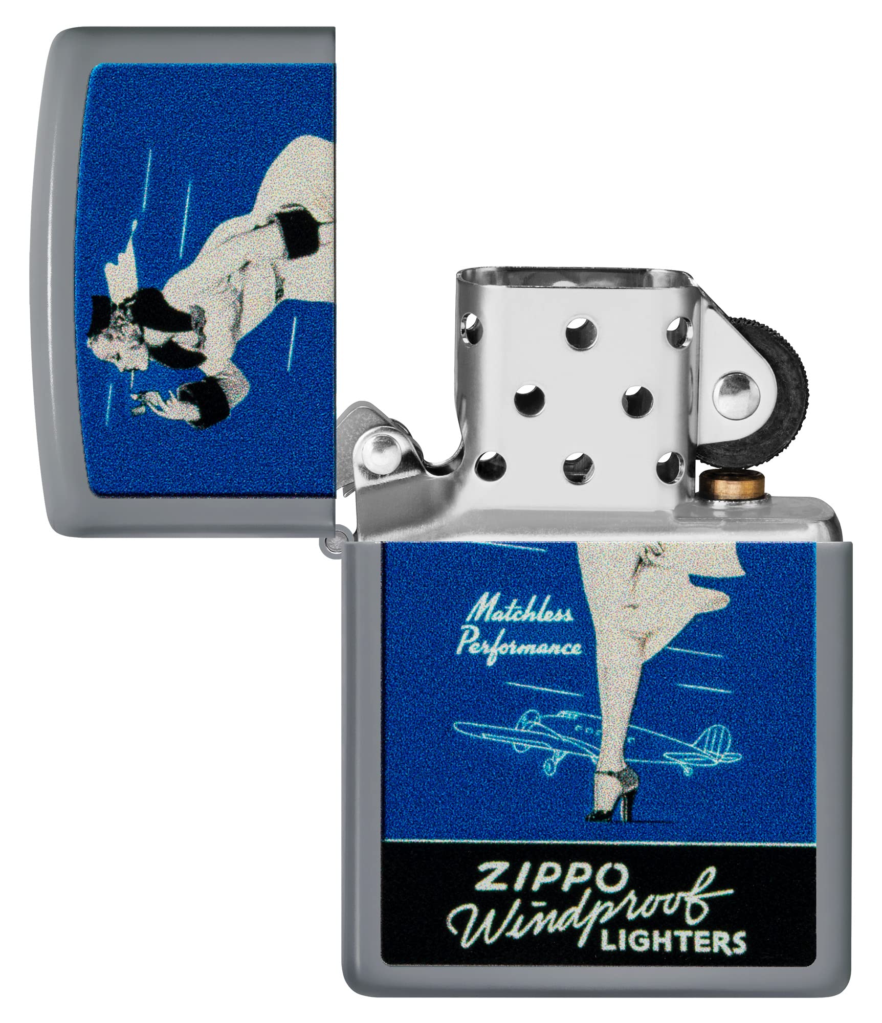 Zippo Sturmfeuerzeug Windy Design Founder Set Nachfüllbar Windfest Geschenkbox