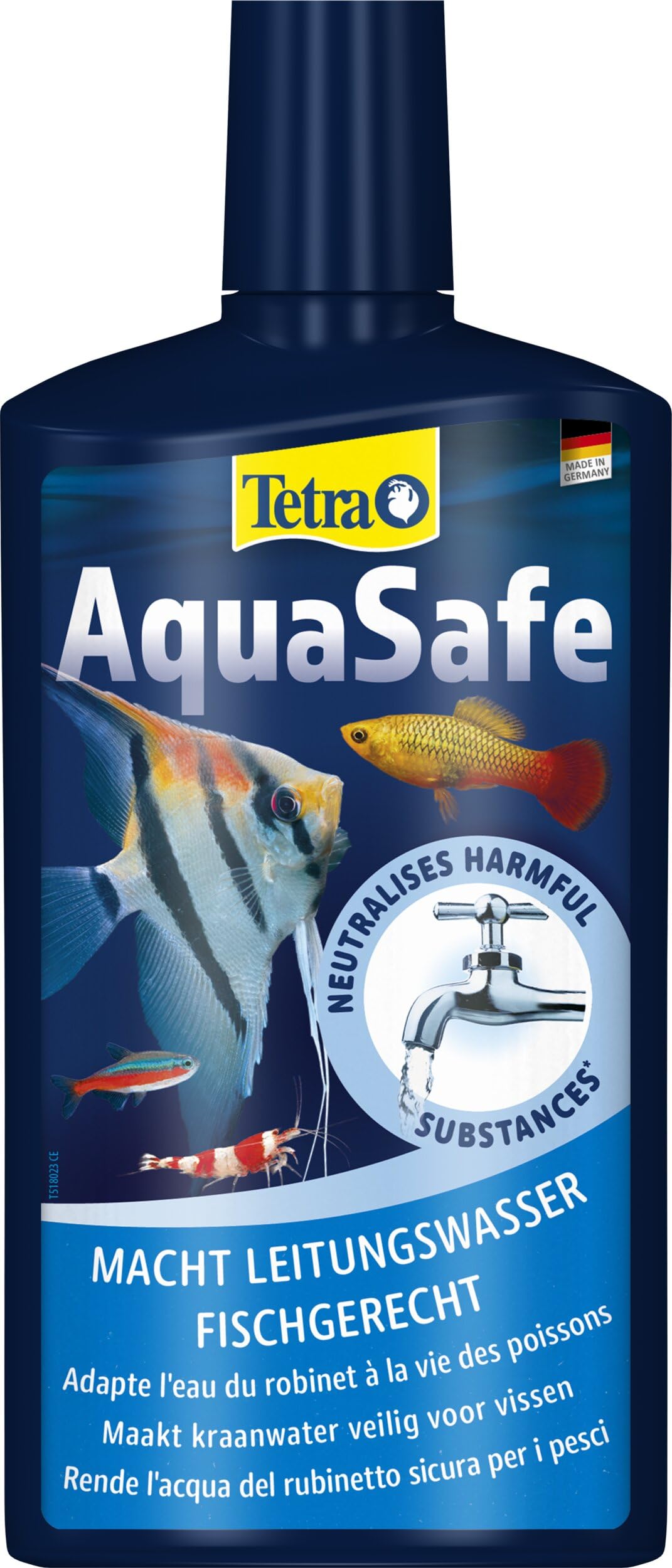 Tetra AquaSafe, Rende l'Acqua del Rubinetto Sicura, Neutralizza le Sostanze Dannose per i Pesci - 500 ml