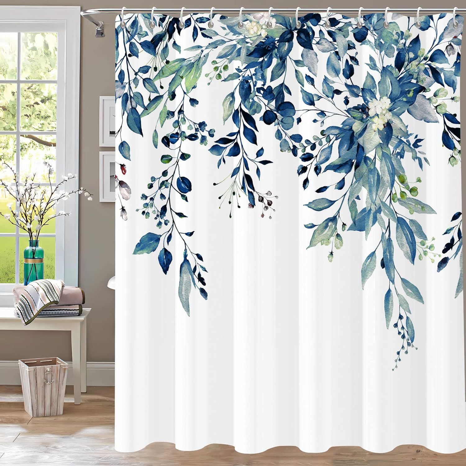 YiarTaan Shower Curtain, Shower Curtains for Bathroom Blue
