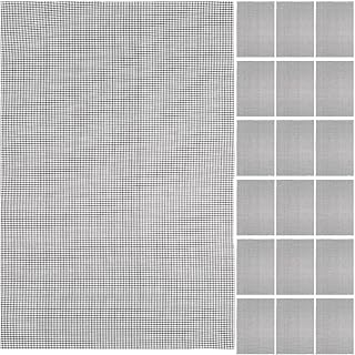 50pcs Rectangular Plant Pot Hole Mesh Pad for Indoor Planters, Glass Fiber | Black Reusable Grid Sheets, Stable Placement and Oxygen Flow, for Living Room Planter Drainage Use