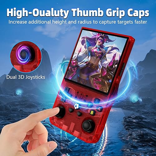 Miniatura 4 de R36MAX - Consola de juegos de mano retro, pantalla IPS de 4.0 pulgadas, memoria de 64 GB, consola portátil de videojuegos arcade regalo para