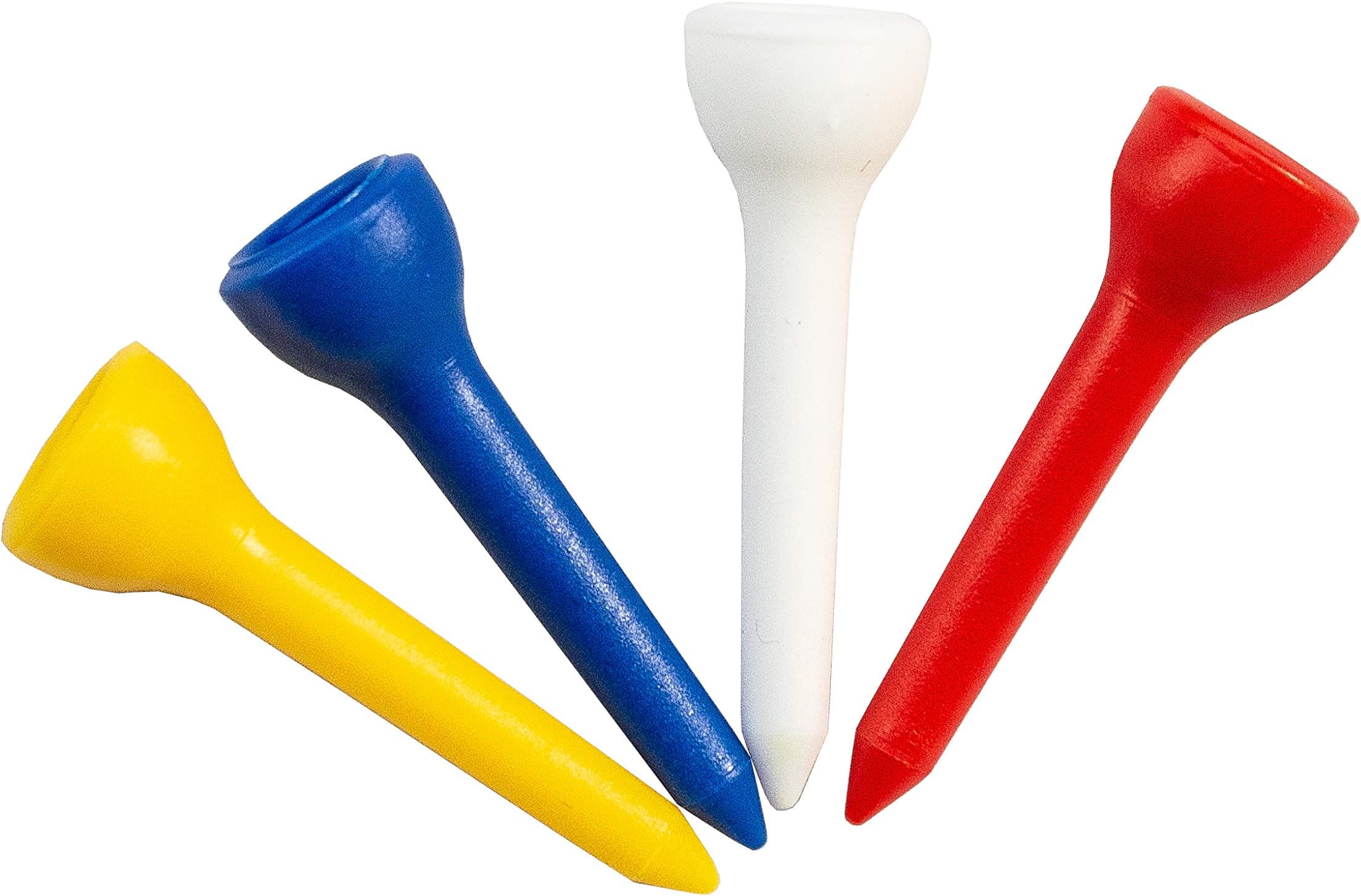 Short Plastic Tees 35 mm Packs - Assorted,