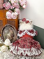 Vista 36 de Vestido de princesa de encaje para perros pequeños y pequeños extragrandes, color negro, talla L