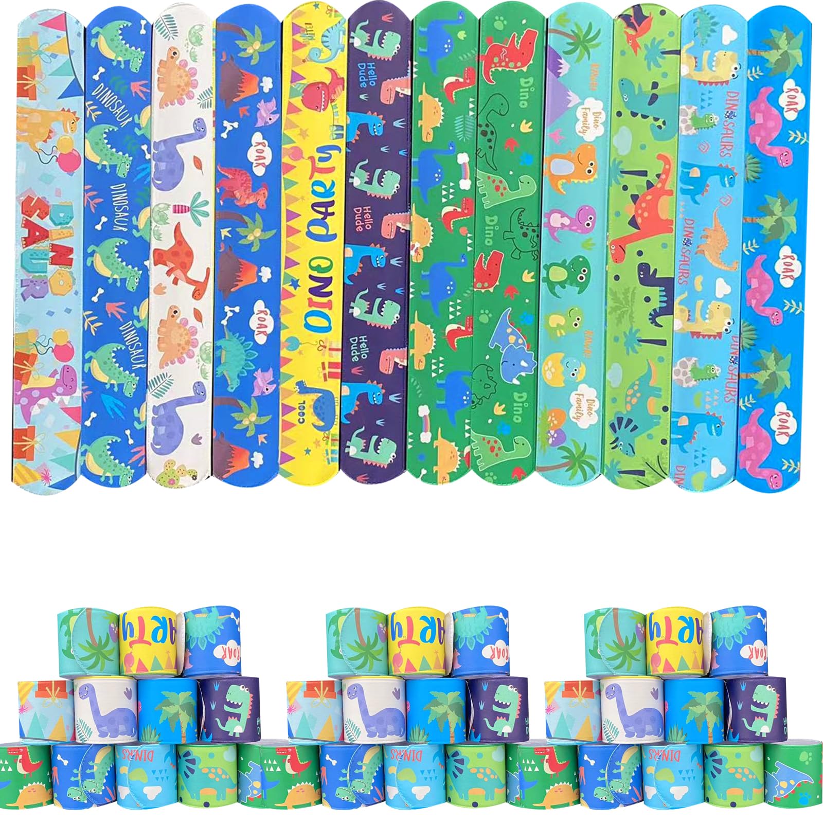36 pulseras de chupito para niños, con espacio/dinasour/unicornio/sirena, regalo de cumpleaños, regalos para niños y niñas