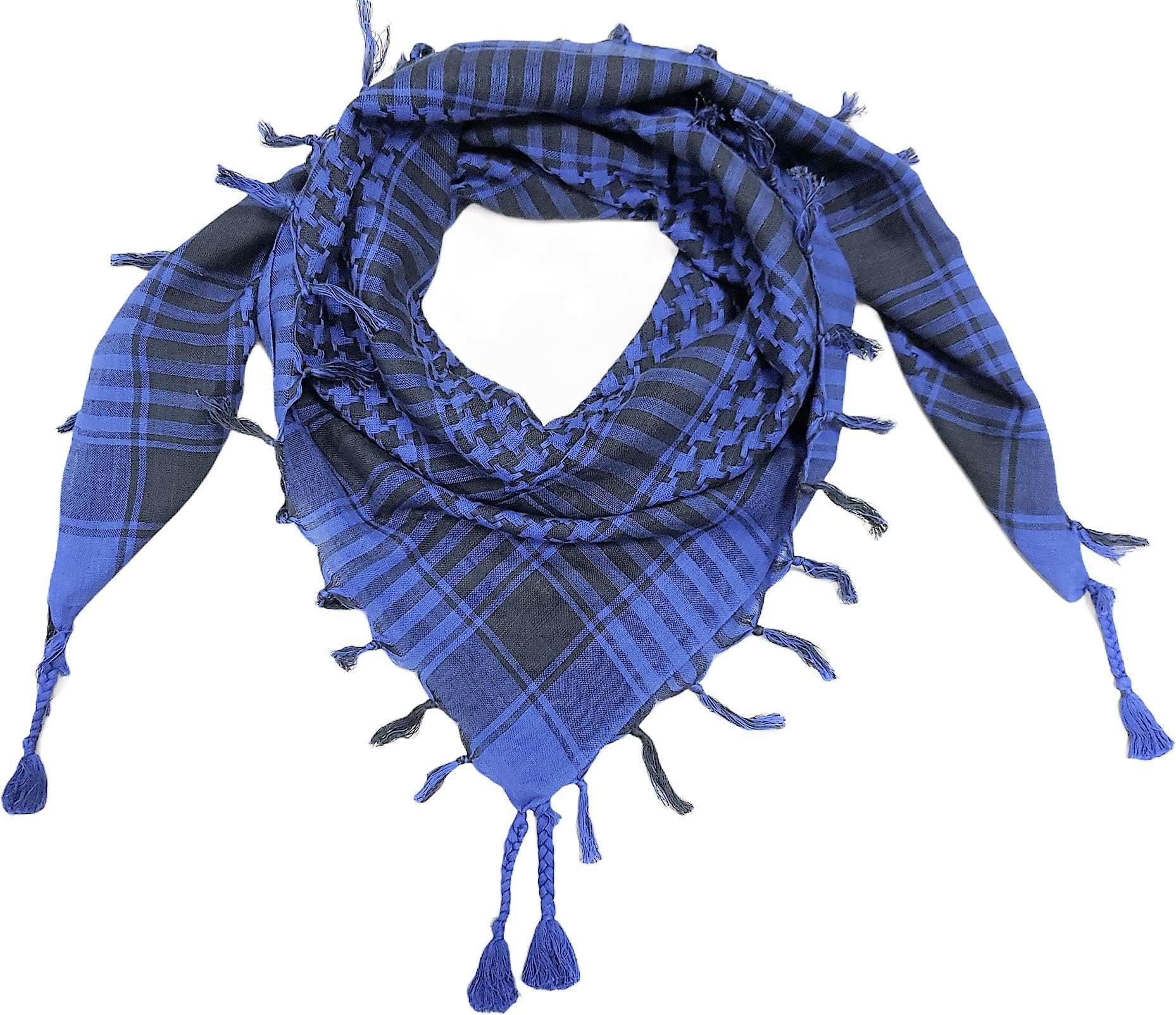 Elu Shemagh Scarf Men - Women /100% Cotton Military Shemagh Keffiyeh Scarf Arafat Tactical Desert Rave Bandana Head Wrap