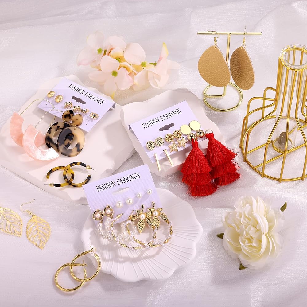 アクセサリー Fashion Earrings Set Amazon.com: Earrings Set for Women, Funtopia 61 Pairs