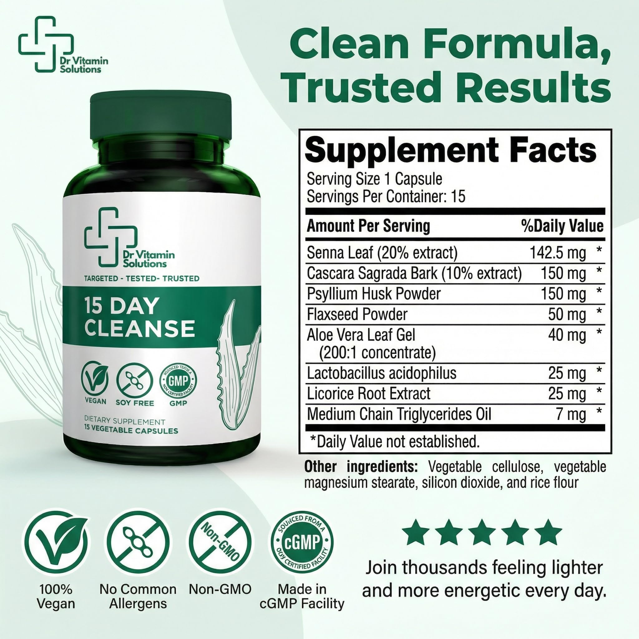 15 Day Colon Cleanse & Detox for Women and Men - Gentle Gut Cleanse — Amazon image 3