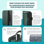 ATLANTIC Acclaim II Hardside Carry-On Luggage, Small Spinner Suitcase with 2 Packing Cubes, and Lightweight Construction - Green, 19-inch