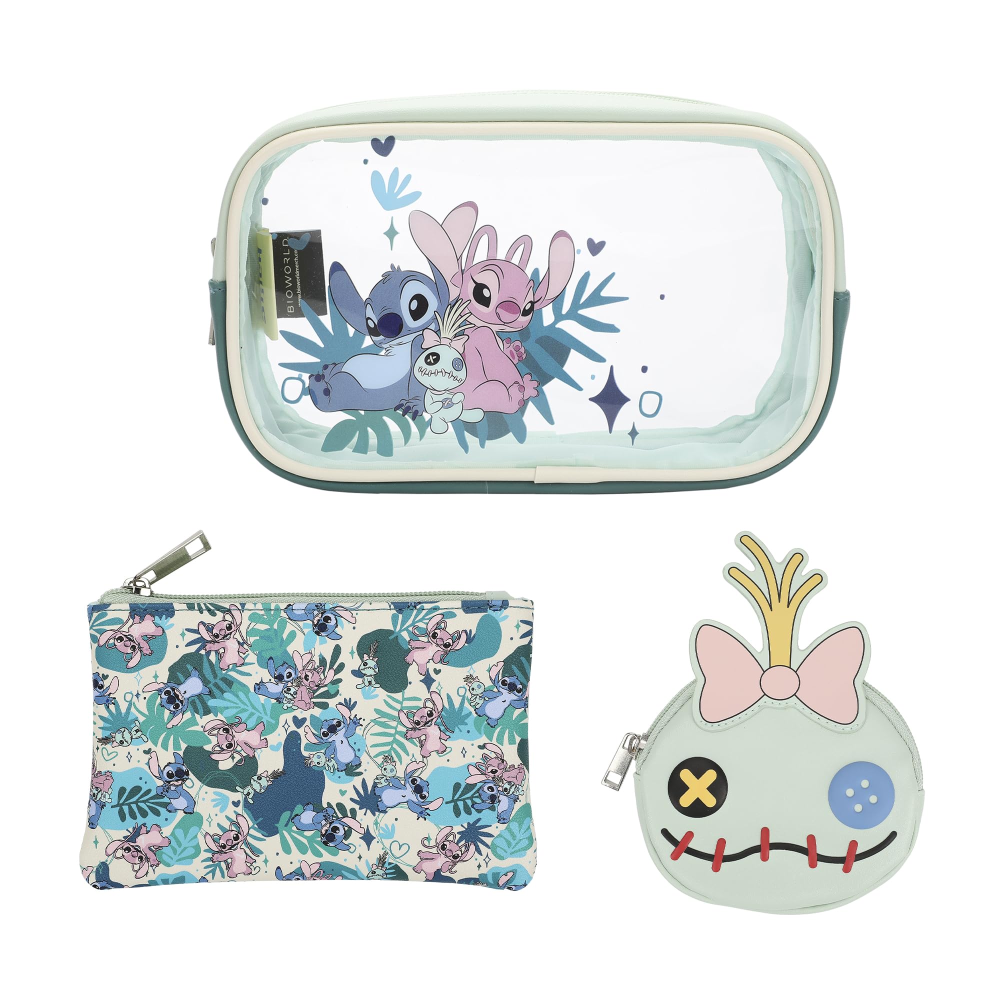 Bioworld Lilo & Stitch Angel & Stitch With Lilo's Doll 3-Piece Cosmetic Set