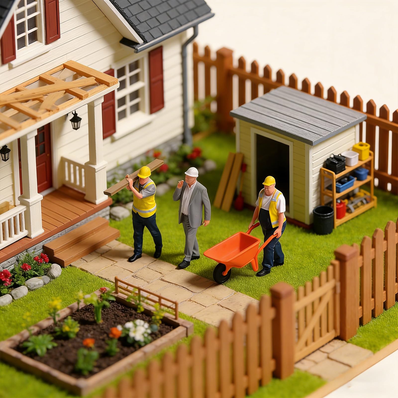 Set miniature Laborer, sculture in resina in 1: 64, B