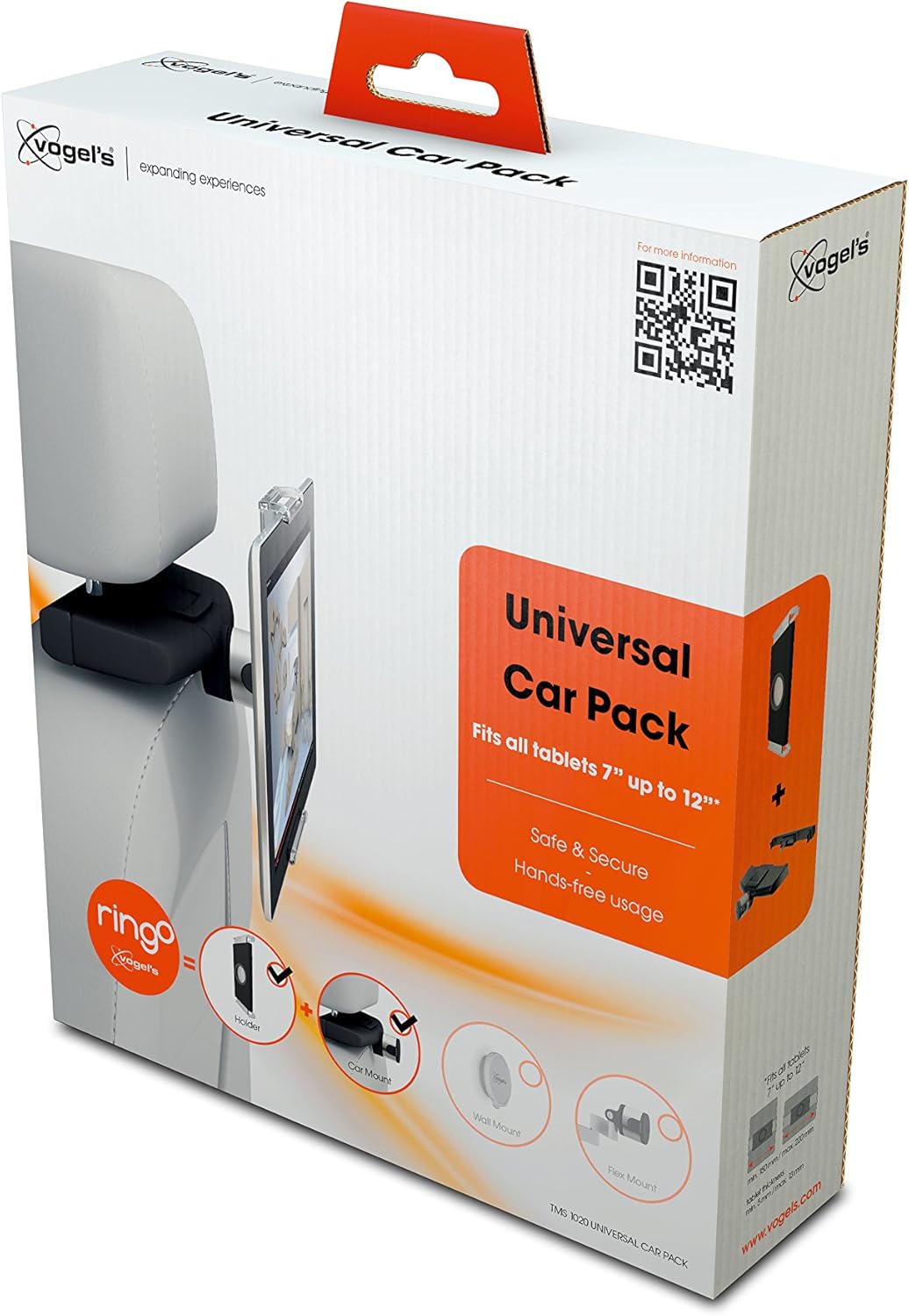 Vogel's iPad and Tablet Car Headrest Mount, Universal and Adjustable - TMS 1020 Rotating Mount