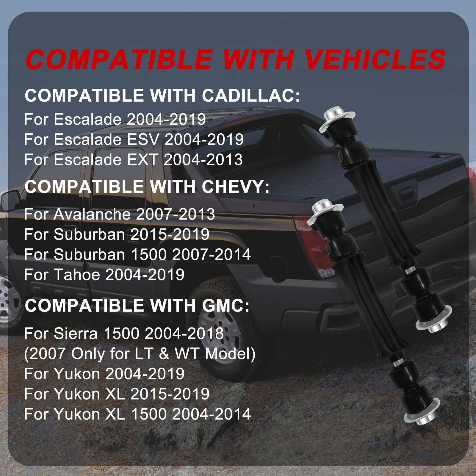 Avant De La Barre Stabilisatrice De Débattement Link Pour Cadillac Escalade 2591 - Foto 2