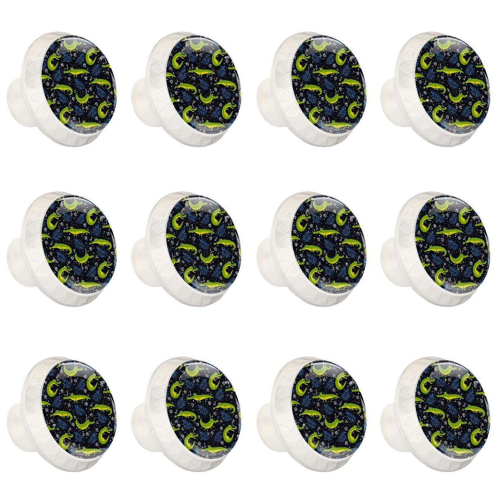 Poignées d'armoires de cuisine crocodiles : 12 boutons ronds antiglisse
