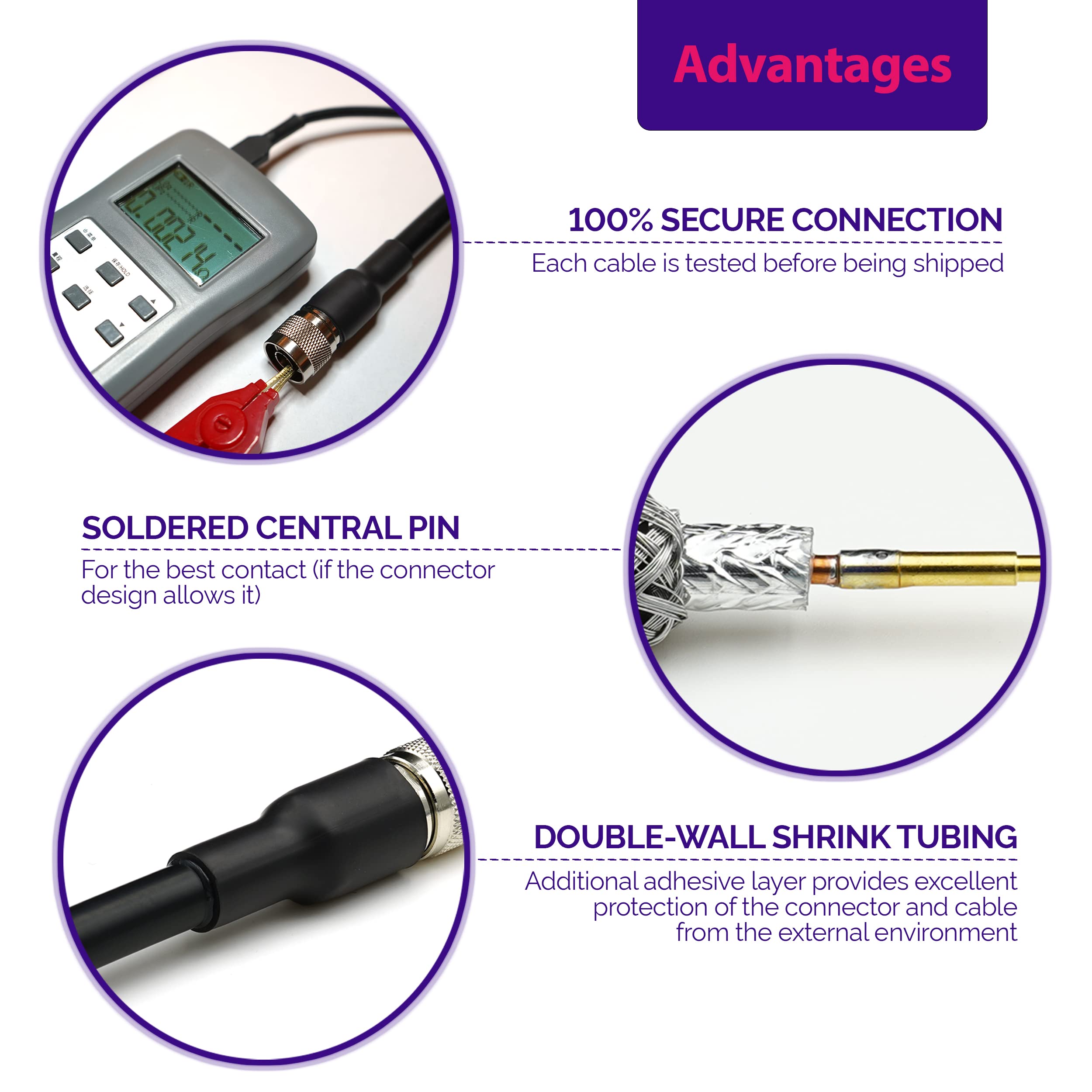 N Maschio a SMA Maschio Cavo coassiale 5m 50ohm 5D-FB Ø7,5mm prolunga 5 metri a bassissima perdita per LTE Antenna esterna 4G 5G Modem Amplificatore GSM Router WIFI Ripetitore cellulare