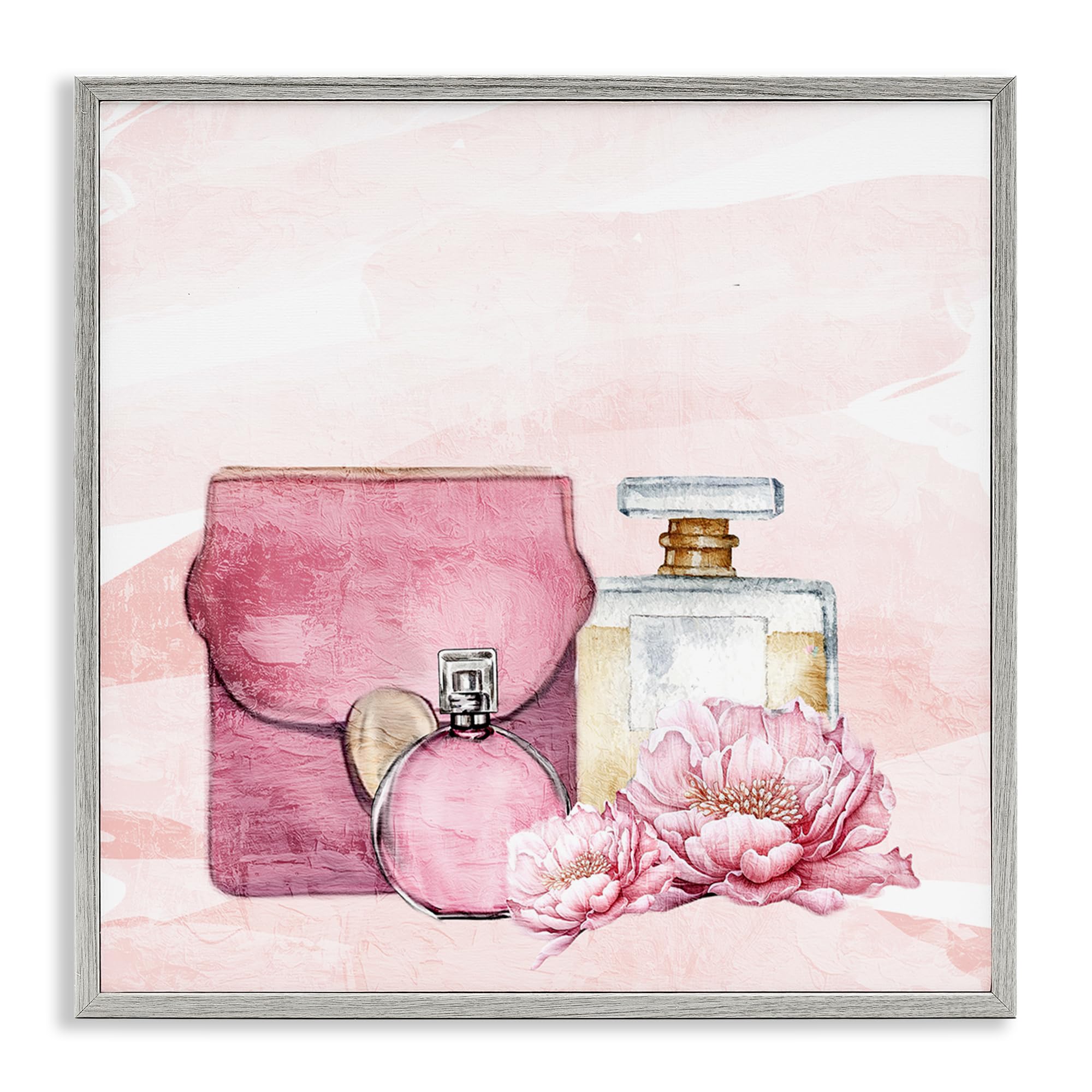 Stupell Industries Farmhouse Gray (Textured) 'Blush Glam Time Collection'| Framed Giclee Art