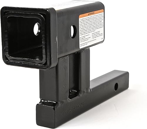 Miniatura 9 de MaxxHaul Adaptador de enganche de 1-14" a 2" con elevación de 4" y caída de 3-38"