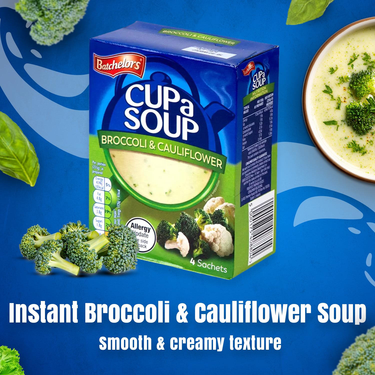 Batchelors Cup a Soup, Creamy Cauliflower and Broccoli, 101g 3