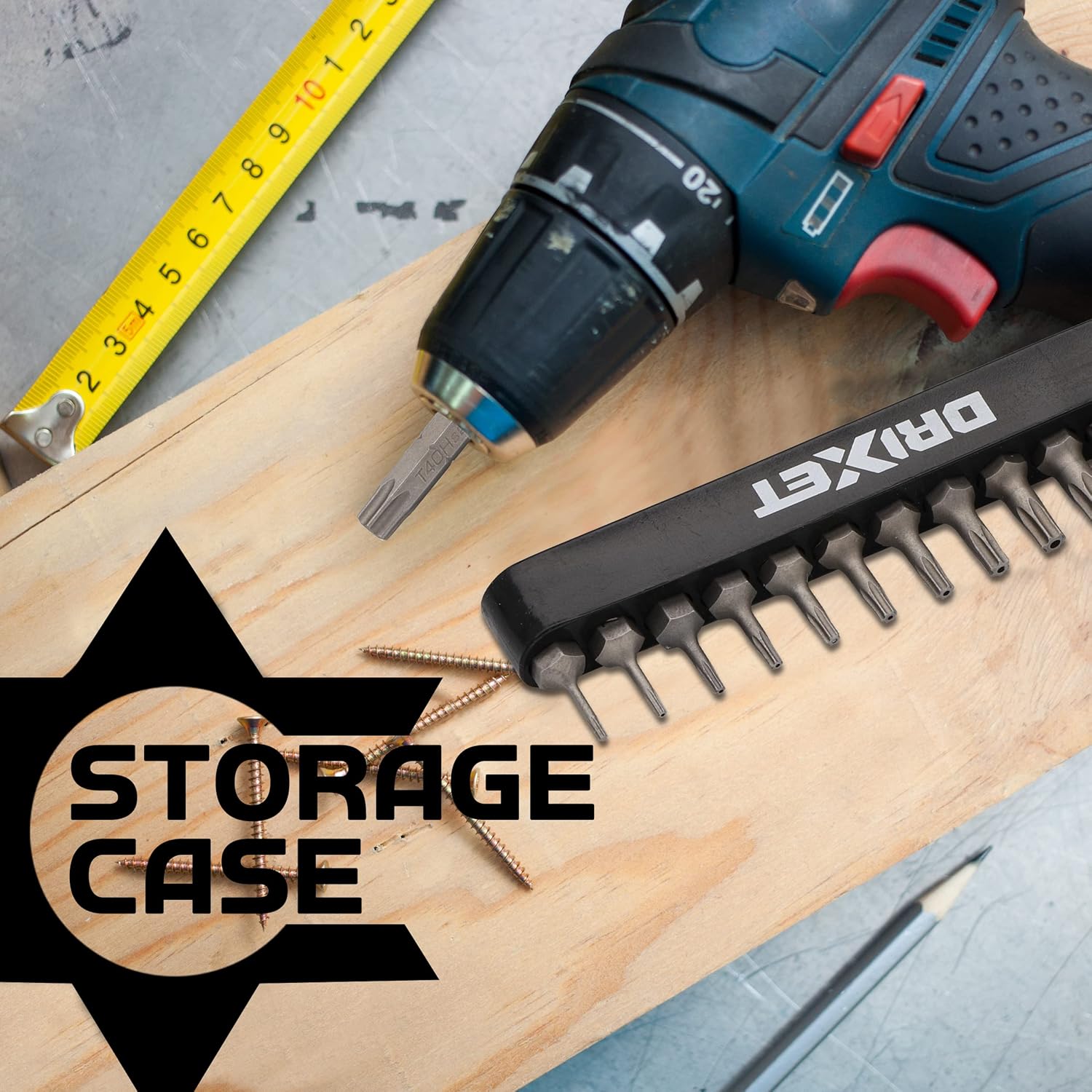 Ram-Pro 15Pc Torx Star 6 Point, Security Tamper Proof, Driver Bit Set - T5, 6,7,8,9,10,15,20,25,27,30,35,40,45,50 – Multifunction Damage/Shear Resistant Hollow Torque Kit