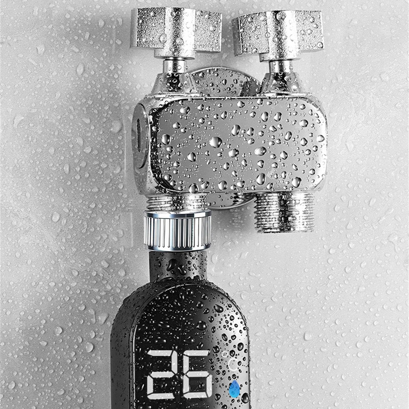 Soffione doccia impermeabile Display termico Display della temperatura Piccoli sensori Raccordo in acciaio Facile da installare per il bagno domestico Soffione doccia con temperatura