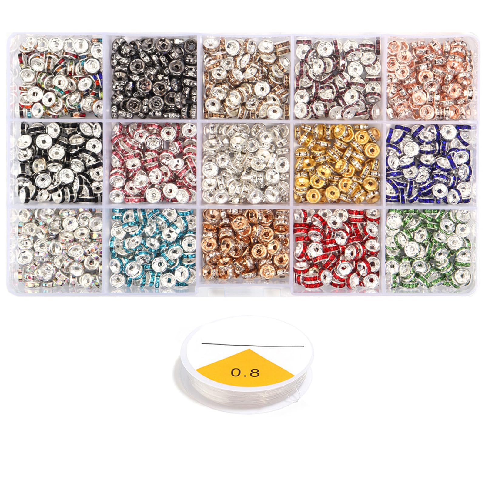 Perles focales pour stylos en strass et cristal pour créateurs de bijoux faits main