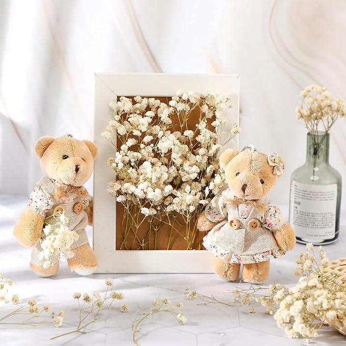 Fumete 50 Pzs Flores Mini Secas Gypsophila Blancas 2-4in Decoración miniatura 4