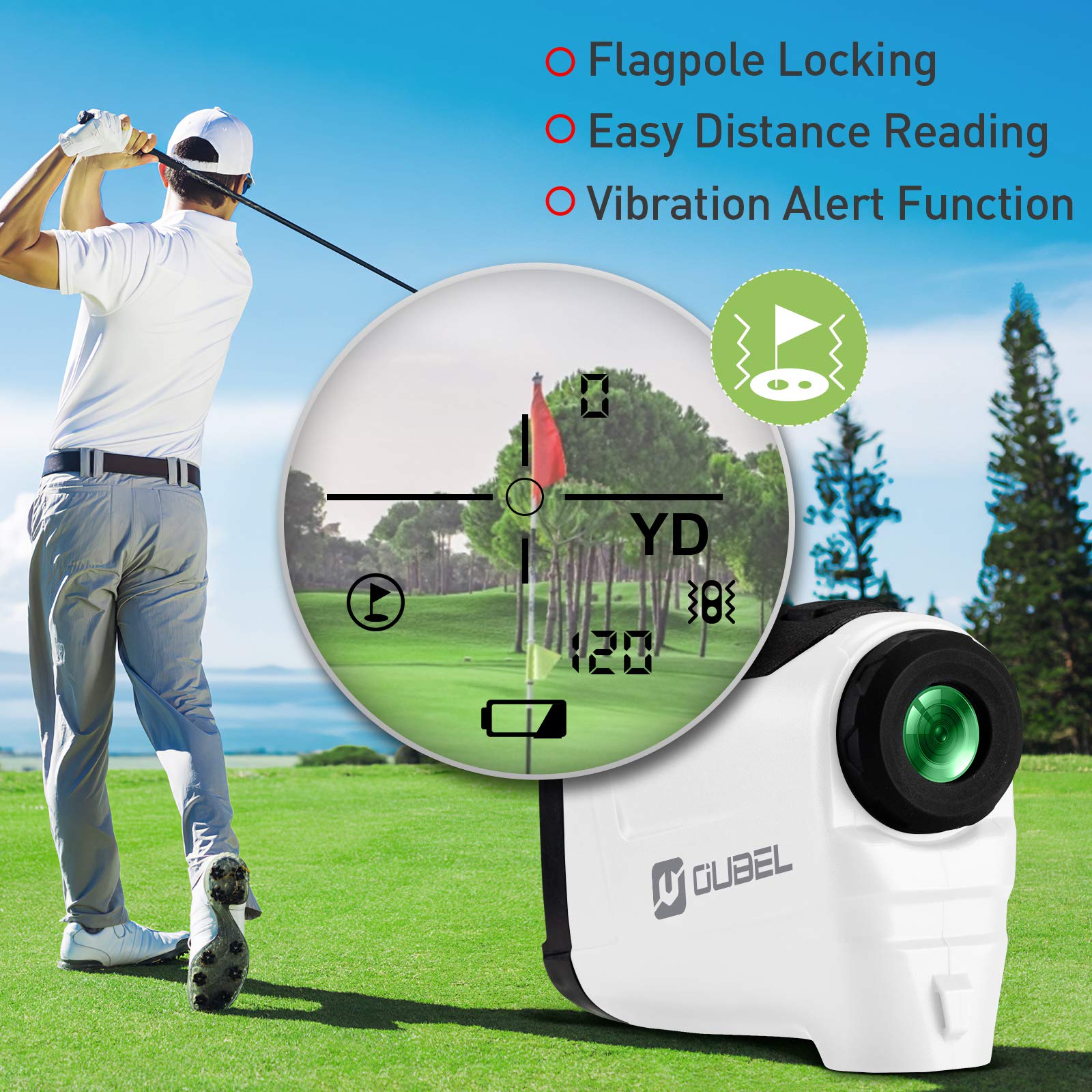 Buy OUBEL Golf Rangefinder/Hunting Rangefinder,1200 Yards Laser Rangefinder with Slope