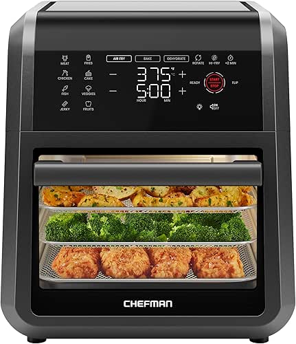 Chefman 12-Quart 6-in-1 Air Fryer Oven with Digital Timer, Touchscreen,