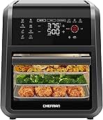 Chefman 12-Quart 6-in-1 Air Fryer Oven with Digital Timer, Touchscreen, and 12 Presets - Family Size Countertop Convection Oven, Dishwasher-Safe Parts
