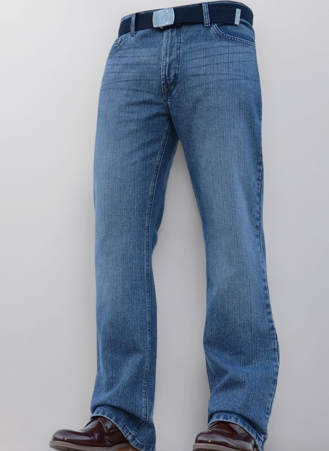 BNWT New Mens Designer Bootcut Flared Wide Leg Heavy Denim Jeans Pants All Waists and Sizes
