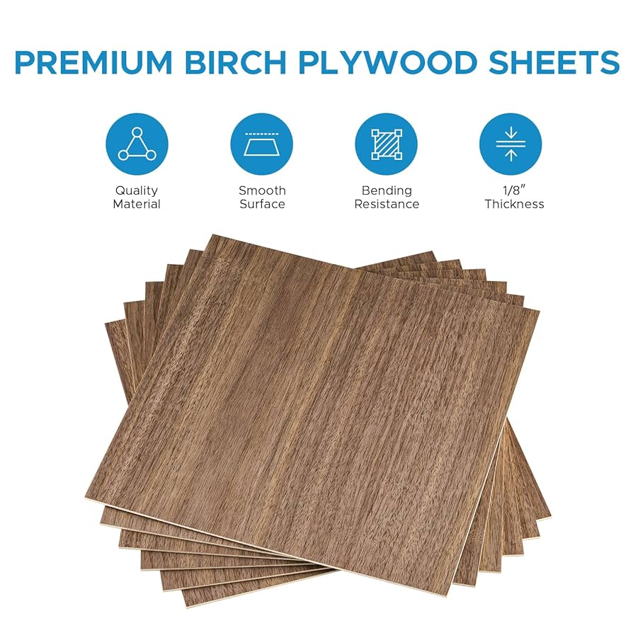 solol wood(walnut） Amazon.com: OMTech 6 Pack Walnut Wood Sheets, 12 x 12 Inch