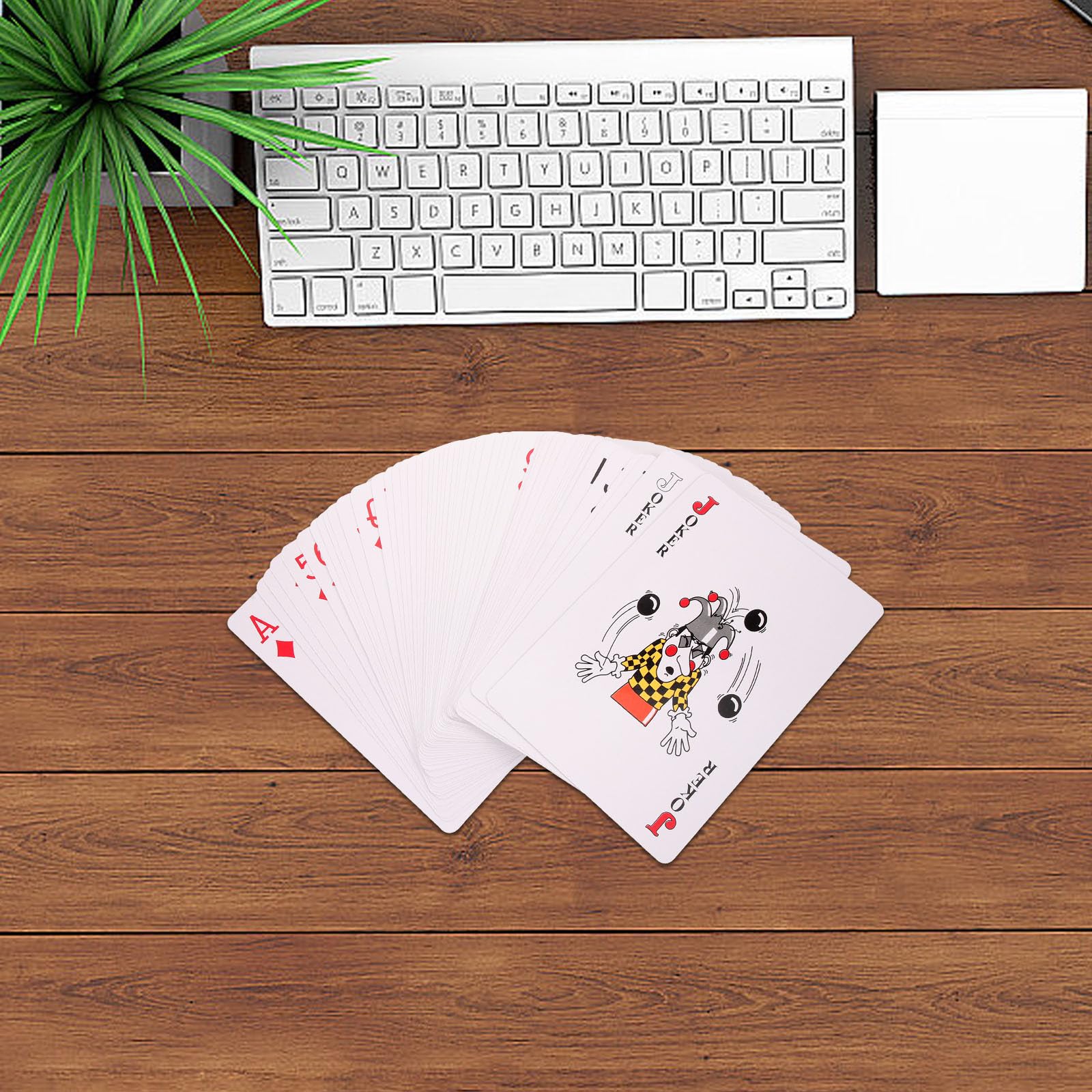 Kisangel Cartas de Póquer Gigantes de Papel para Fiestas, Juego de 1 Set Fácil de Transportar y Almacenar, Accesorio Adecuado para Reuniones y Entretenimiento
