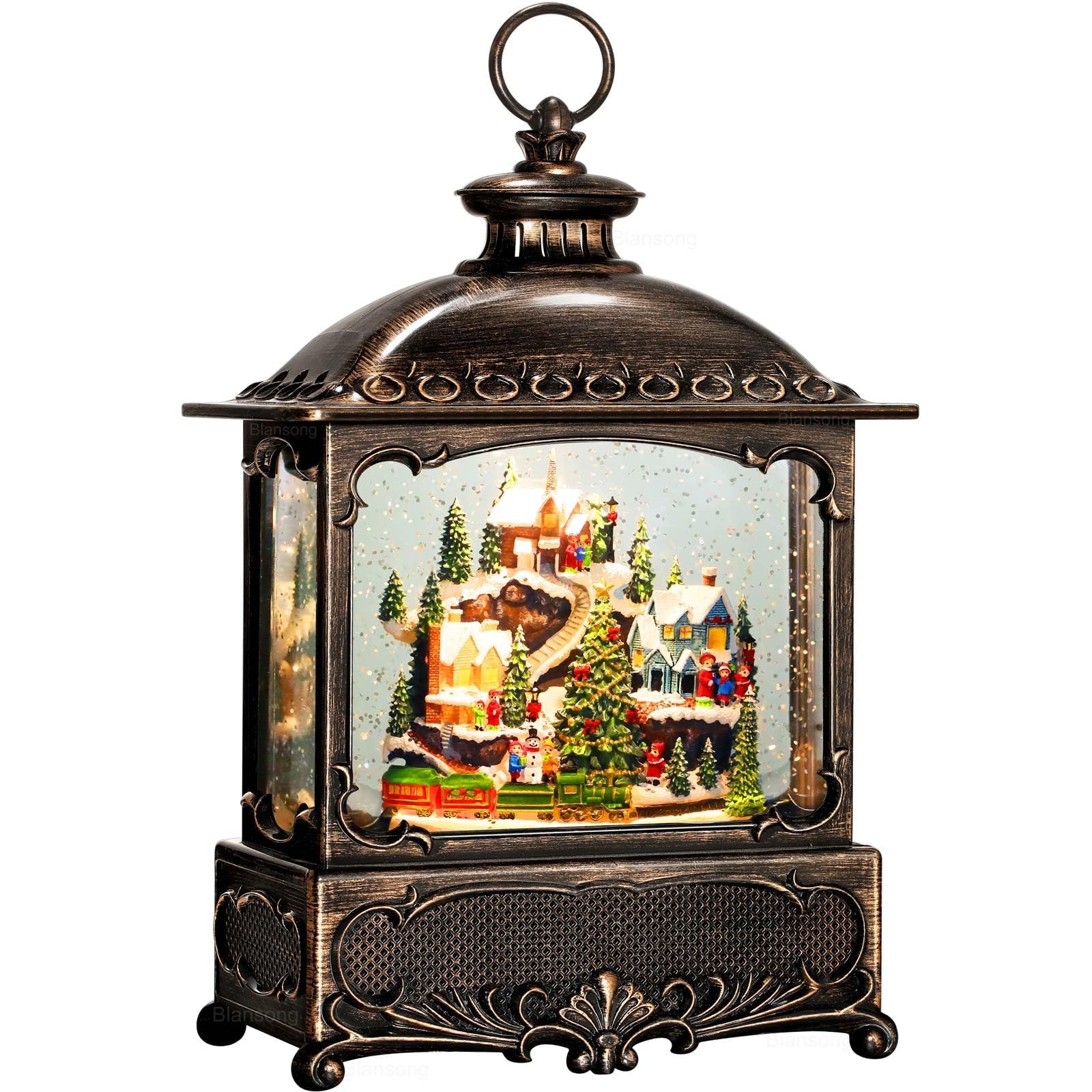 Snapklik.com : Blansong Christmas Village Snow Globe Lantern Christmas ...