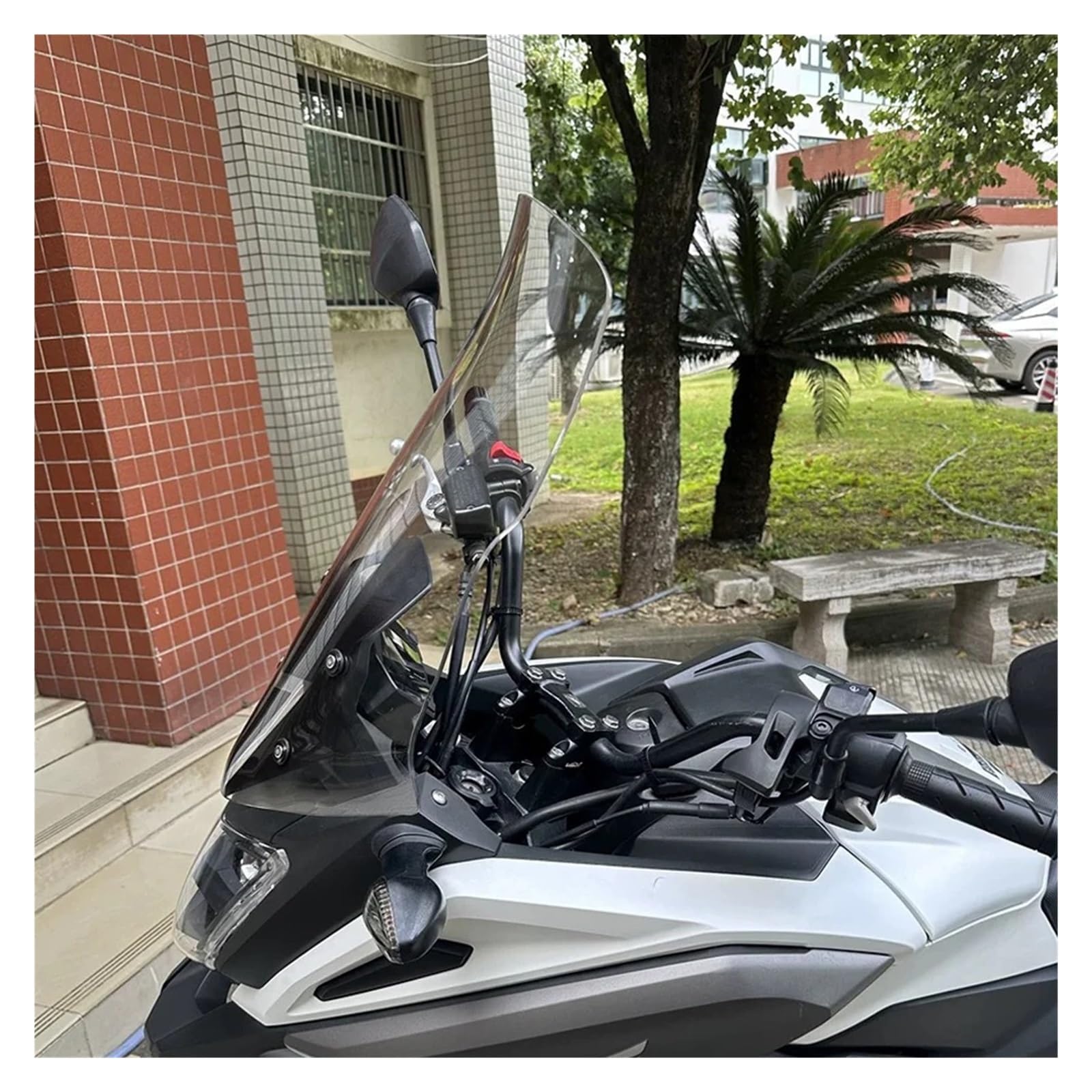 Windschild Für NC 750X NC750 X 2025 + Windschutzscheibe Motorrad Höhe Anhebung Frontscheibe Zubehör(58cm Transparent)