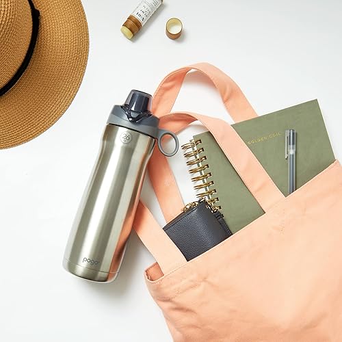 Miniatura 6 de Pogo Vacuum Insulated Stainless Steel Water Bottle with Leak Proof Chug Lid and Silicone Carry Loop - 26oz