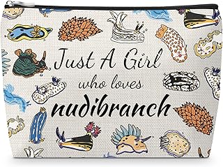 Sea Slugs Makeup Bag for Women Marine Biologist Lover Gifts for Daughter Sister Cosmetic