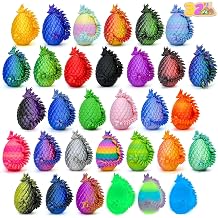 32pcs 3D Printed Dragon Eggs, 3D Dragon Eggs with Dragon Inside,Prefilled Easter Dragon Egg with Articulated Dragon Toy,for Easter Basket Stuffers Party,Desktop Decoration 32pcs
