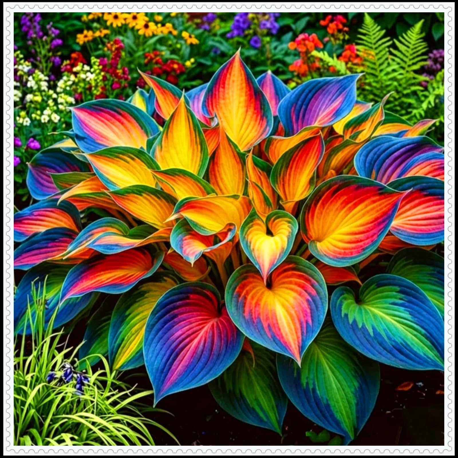 Perennial&Rainbow Colorful Hosta Rhizome/Brilliant Hosta Bulbs Ready to Plant UK/Grow Well/Excellent Display/Patio Potted/Low Maintenance