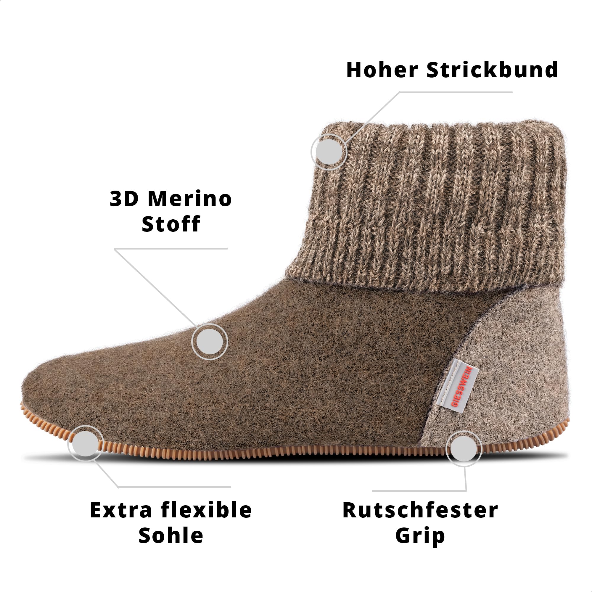 Giesswein Wildpoldsried Kids PantofoleUnisex - Bambini e ragazzi