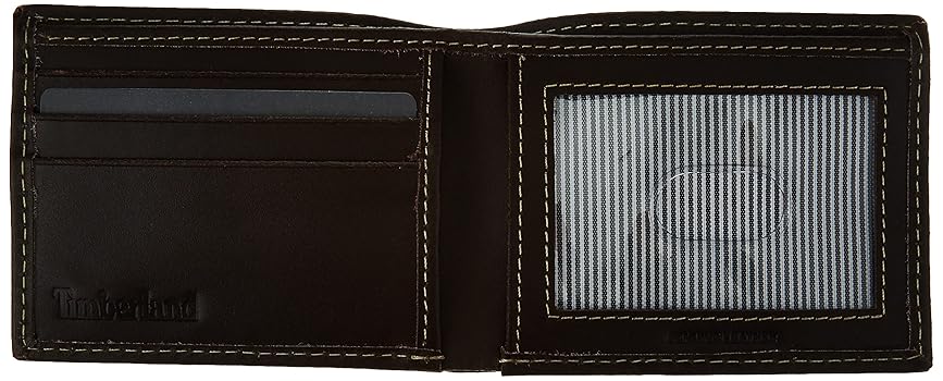 Timberland mens Sportz Quad Leather Passcase Wallet, Dark