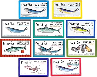 Matiz Seafood Variety Pack Sampler |10 pack|, 1 can each of Matiz Seafood Line