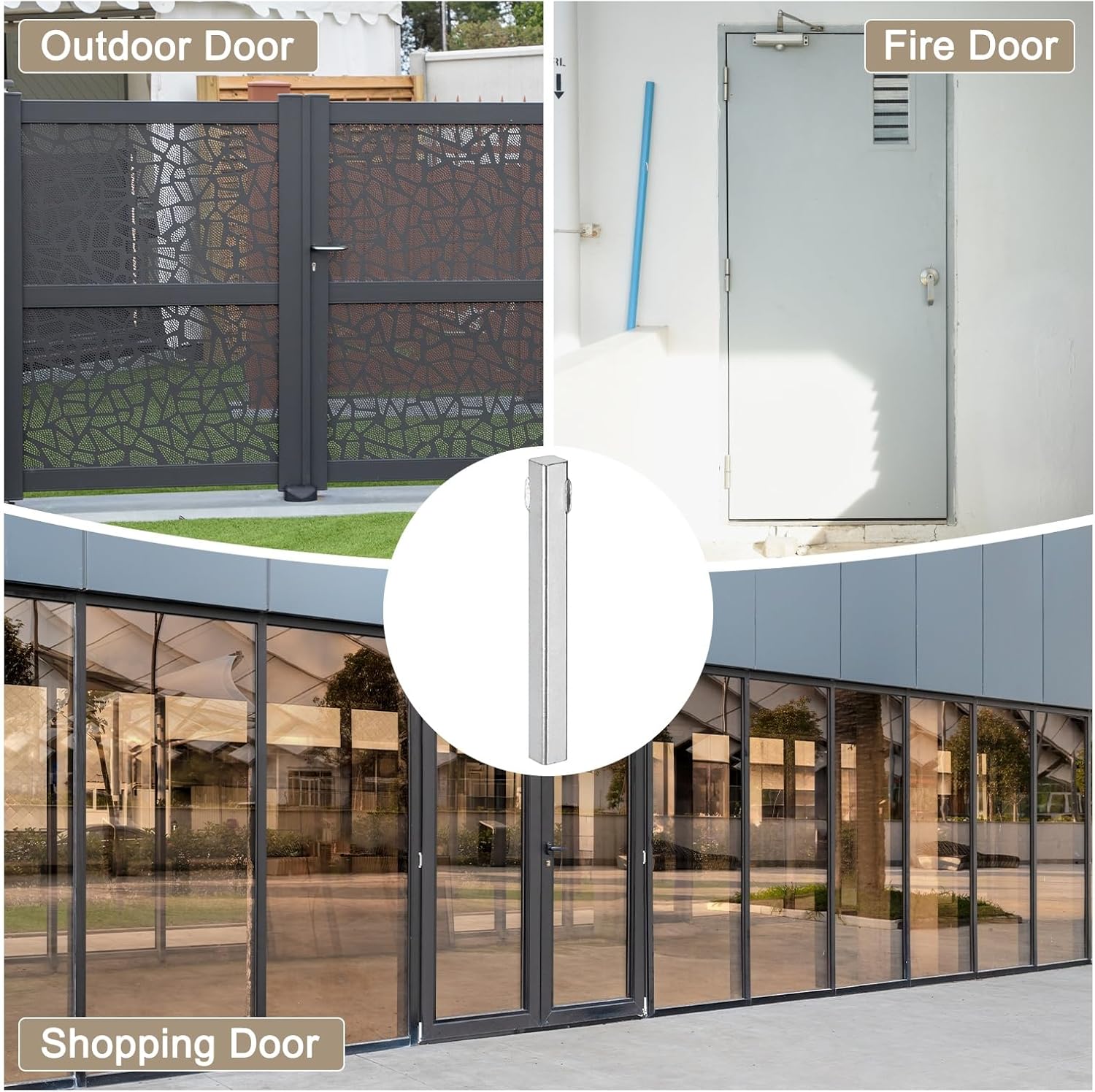 1-Pack Door Knob Spindle, 2.76 x 0.28 Inch/ 70 x 7 mm Iron Square Spindle Replacement Door Handle Parts for Window Handles, Door Lock Replacement Parts [Silver Tone]