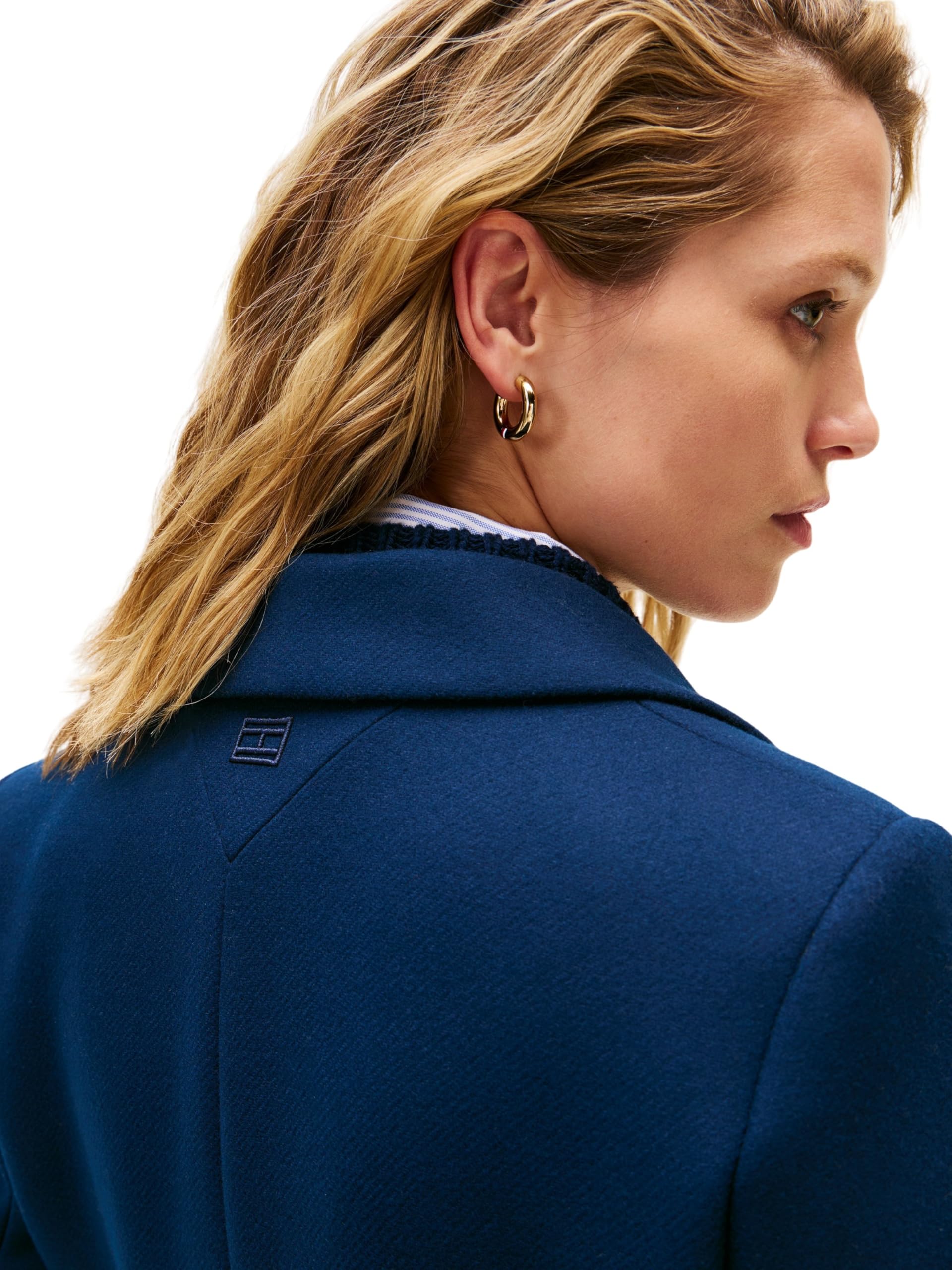 Tommy Hilfiger Manteau Femme Classic Wool Simple Boutonnage