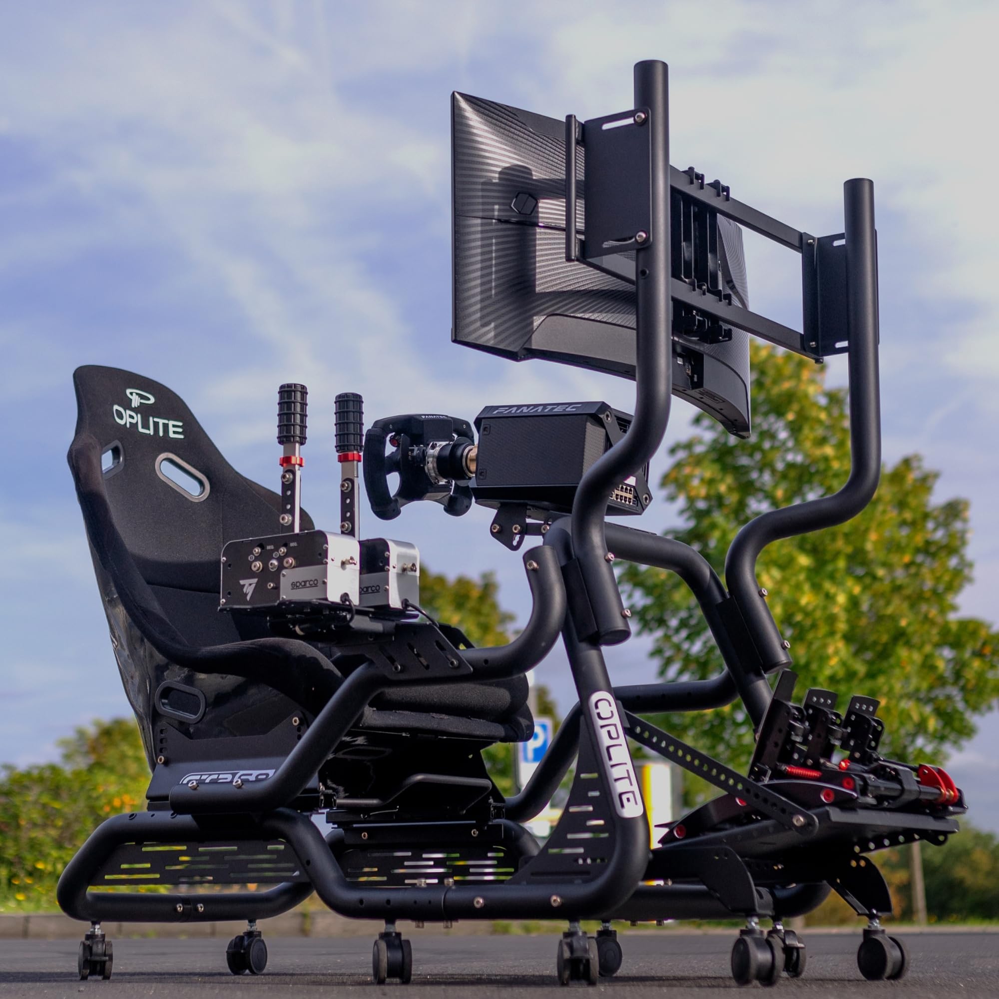 OPLITE COCKPIT GTR S8 INFINITY - Simracing Rig do gier symulacyjnych wyścigowych i latania na PC, Playstation, Xbox Series