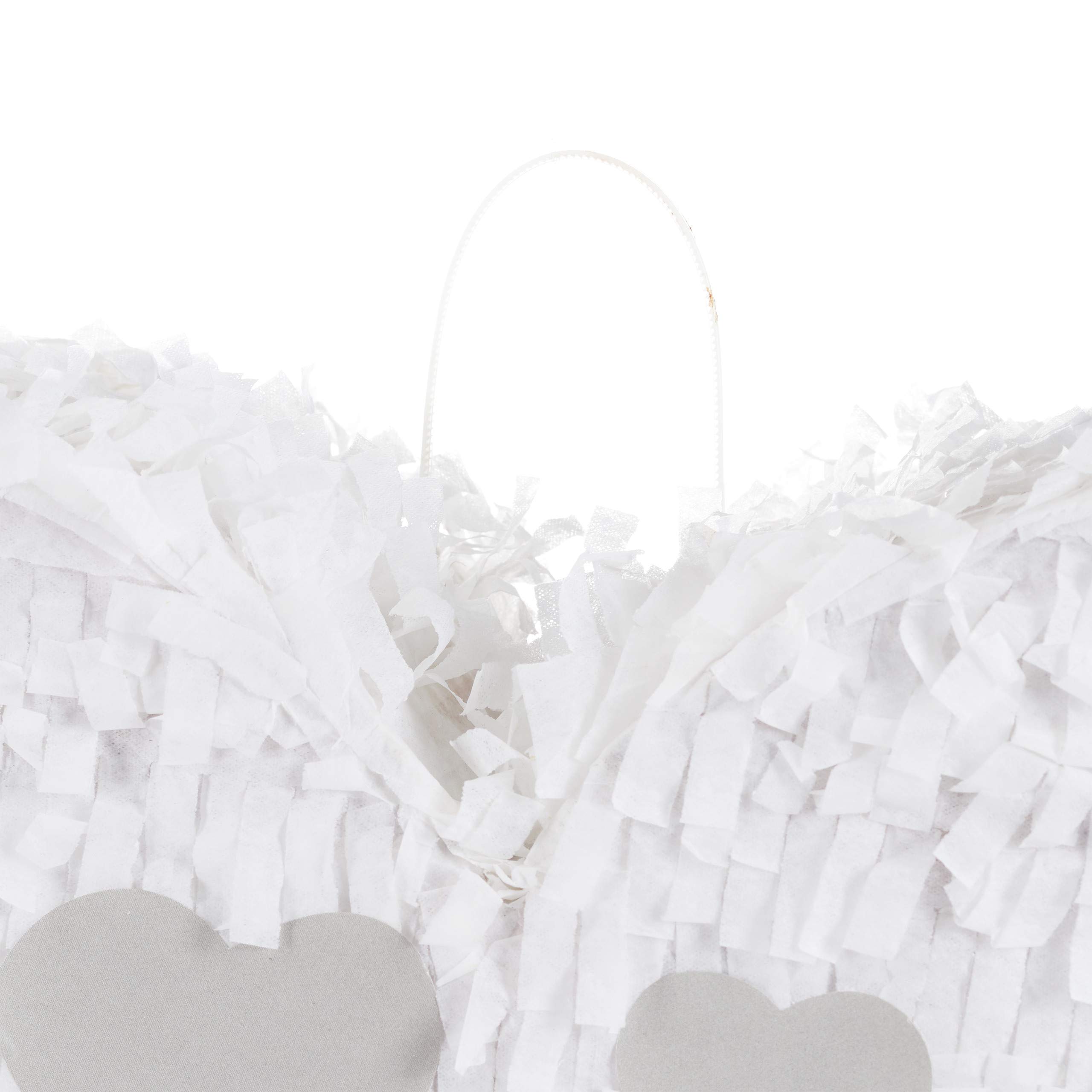 Relaxdays 4-częściowy zestaw pinata na wesele, XXL worek z konfetti 0,28 kg, pałeczka do pinata z opaską na oczy, pinata w kształcie serca, kij do pinata i maska, kolorowy