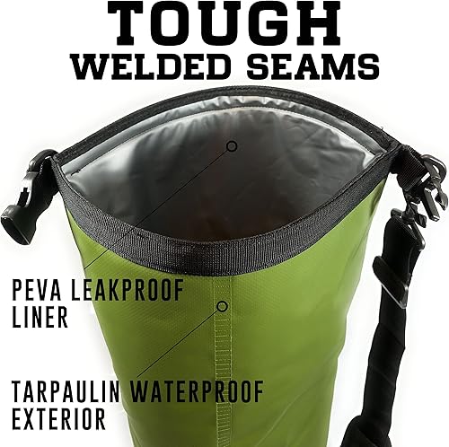 Miniatura 10 de Enthusiast Gear Enfriador flotante de bolsa seca  Mochila aislante enrollable  portátil, plegable, impermeable con correa acolchada para el hombro