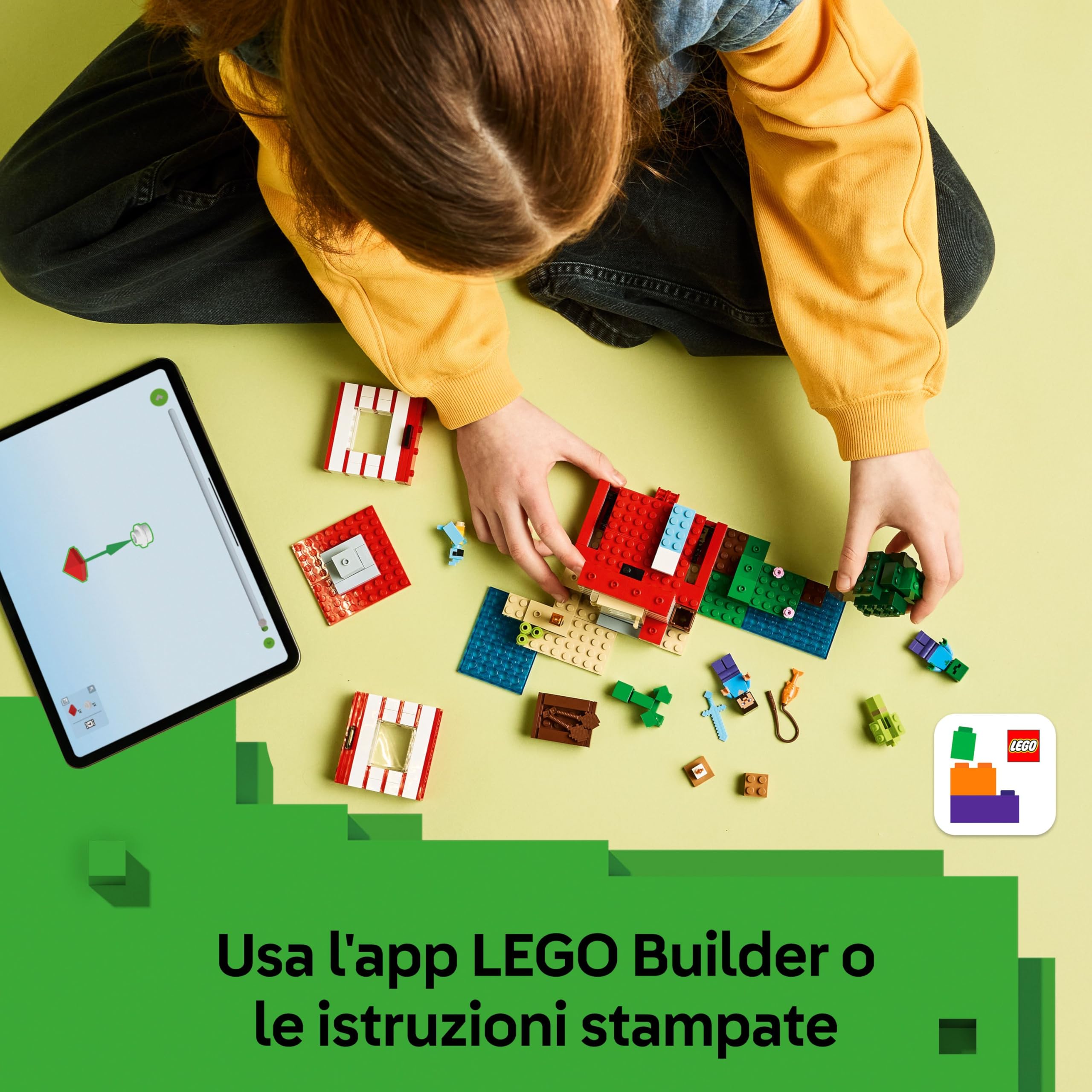 LEGO Minecraft Casa nella Giungla Esplosiva - Giocattolo Interattivo con Modello di Barca, Figure di Steve, Creeper e Zombie, Funzione TNT - Regalo per Gamer, Bambini e Bambine da 8 Anni in su - 21275